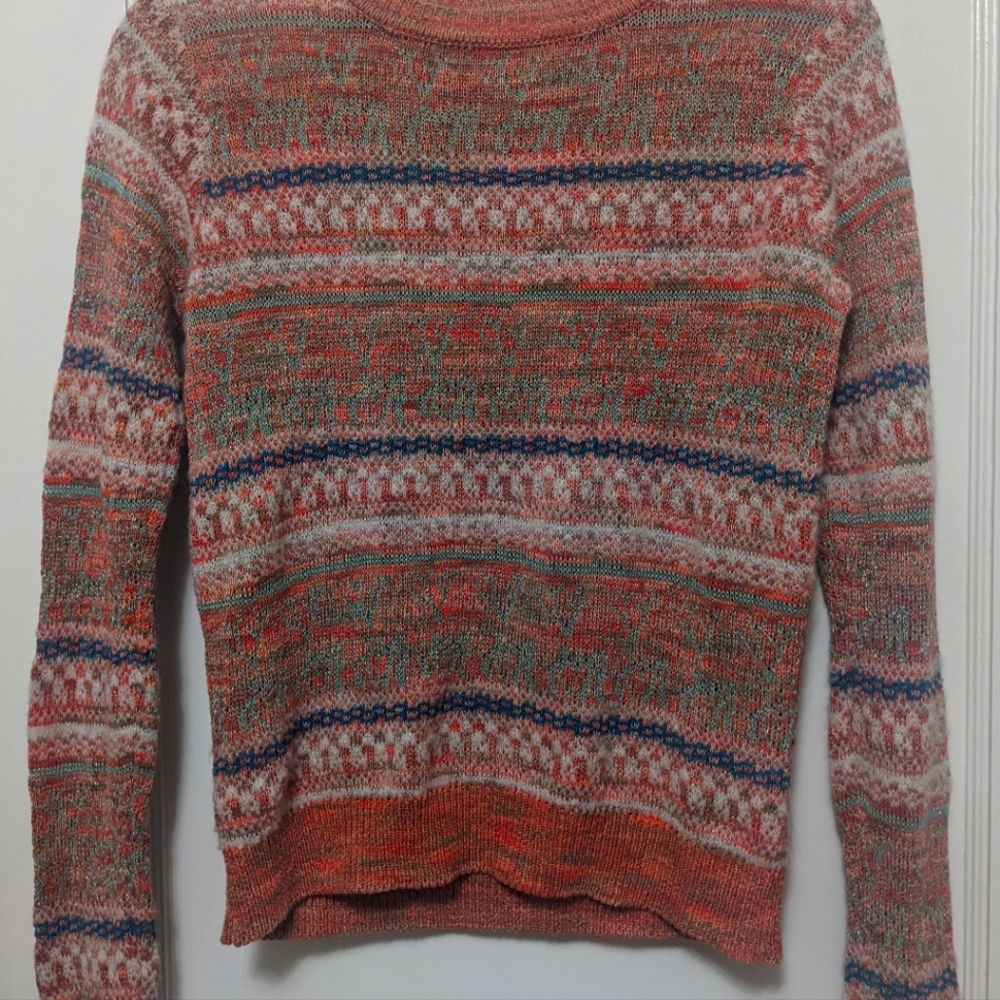 Stipe knit Anthropologie sweater